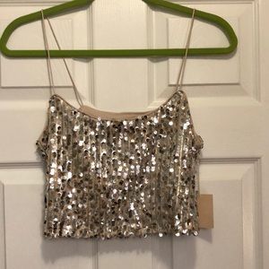 Sequin Crop Top
